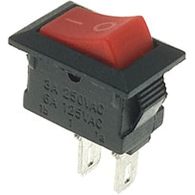 Mini 1Stuks/Hand 10*15Mm Praktische Auto Vrachtwagen Drukknop Schakelaar 2Pin Aan/Uit Marine Tuimelschakelaar rood