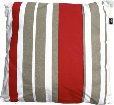 Jolipa Kussen - type 4 - 50cm x 50cm - kleur gebroken wit/taupe/rood - Prijs per stuk