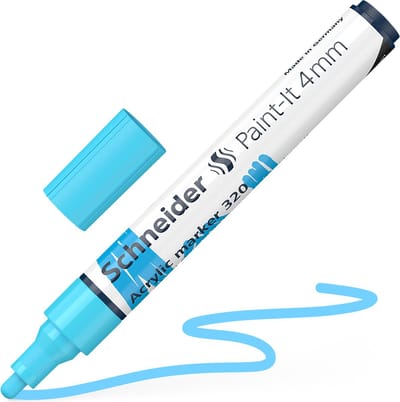 Schneider acrylmarker - Paint-It 320 - 4mm - pastel blauw - acrylstiften - S-120230