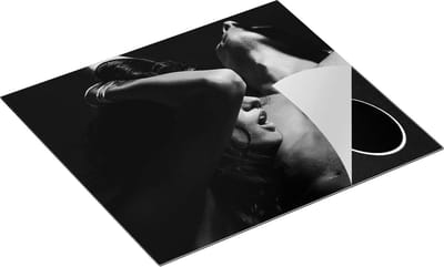 Chefcare Inductie Beschermer Naakte Vrouw met Man - Liefde Koppel - Zwart Wit - 60x50 cm - Afdekplaat Inductie - Kookplaat Beschermer - Inductie Mat