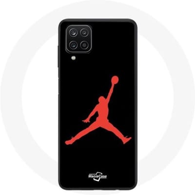 Coque - Maniacase - Galaxy A12 - Rouge - Michael Jordan Logo - Souple rouge