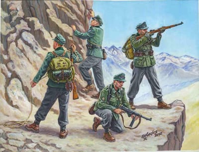 Zvezda - German Gebirgsjäger (Zve6154) - modelbouwsets, hobbybouwspeelgoed voor kinderen, modelverf en accessoires
