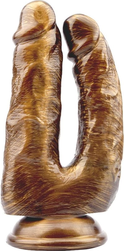 Chisa Novelties - Gold Dildo Voor Gelijktijdige Vaginale en Anale Penetratie - Dick Cumming - Goud