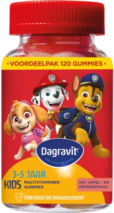 Dagravit Multivitamine Gummie Paw Patrol - 3 x 120 gummies - Voordeelverpakking