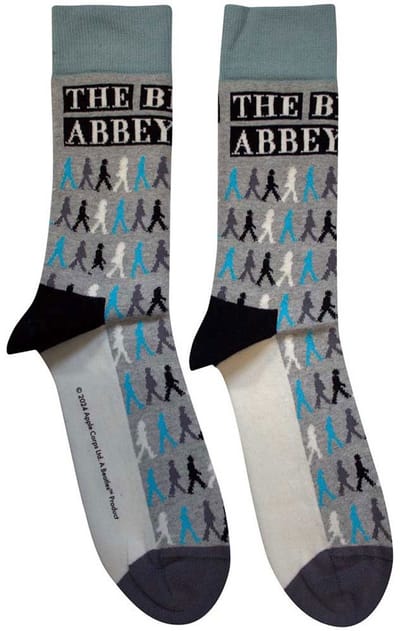 The Beatles - Abbey Road Colours Crossing Repeat Enkelsokken - Grijs