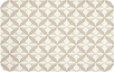 WC mat 80x50 cm - Antislip - Patroon - Klassiek - Beige - Toiletmat - Vloermat - Douchemat - Toilet tapijt - Toiletmatten