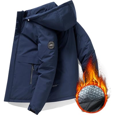 Winter Katoen-gevoerde Heren Veelzijdige Losse Warme Katoen-gevoerde Jas Winddicht Middelbare leeftijd Verdikt Capuchon Casual Sportjack 5XL
