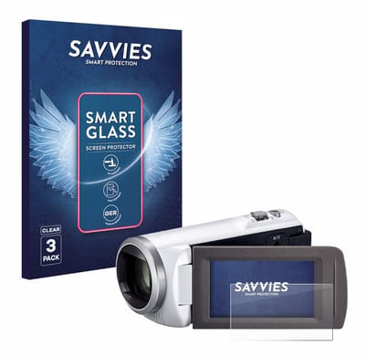 3 Stuks Savvies Screenprotector - geschikt voor Panasonic HC-V480MS - beschermfolie glas transparant