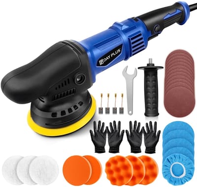 Velori Excentrische Polijstmachine 120 mm - Dual Action Polisher - Autopolijstmachine - 6 Snelheden - 2800-5800 RPM - Inclusief Polijstset - 5000W