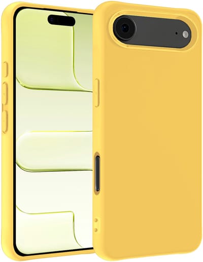 Hoesje - Geschikt voor Apple iPhone Air - Sterk & Shockproof - Hoes Cover - Siliconen Case - Telefoonhoesjes - Geel