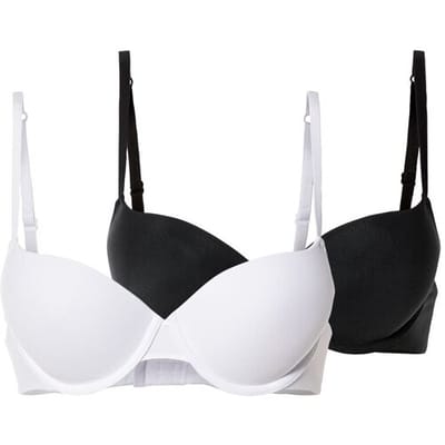 ESMARA Dames push-up beha's (Zwart/wit, 70A)
