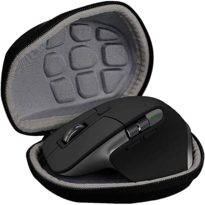 Dailygoods- Opbergkoffer Waterdicht - Schokbestendig - Draagbare Hoes - Harde EVA/Nylon - Polsband - Perfect voor Logitech MX Master 3/2S - Muiskoffer