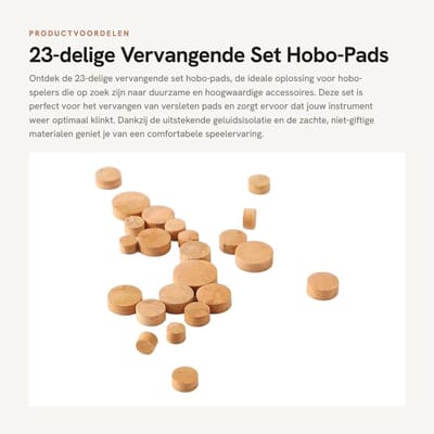 Dailygoods- Hobo-Pads 23-delige Set - Kurk Hobo-accessoires - Geluidsisolatie - Slijtvast - Lichtgewicht - Duurzaam Materiaal
