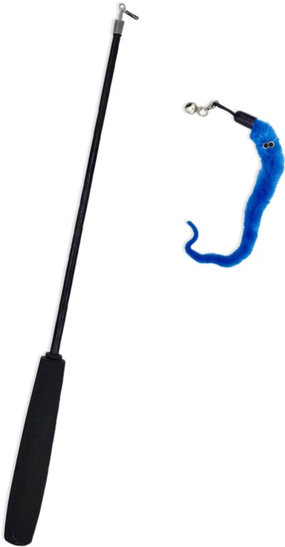 Katten speeltjes Katten Speelgoed Kattenspeeltjes Katten Hengel Worm Incl. Hengel - Blauw