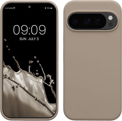 kwmobile telefoonhoesje geschikt voor Google Pixel 10 / Pixel 10 Pro - Hoesje met siliconen coating - Smartphone case in taupe