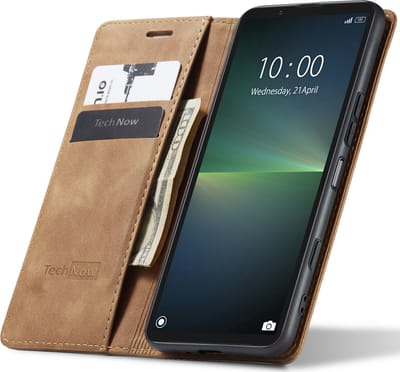 Hoesje geschikt voor Sony Xperia 5 V - Book Case Leer Slimline Bruin