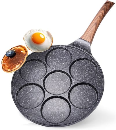 Eierpan Graniet Antiaanbaklaag BLACK&WOOD 26 cm - Omeletpan - Egg Koekenpan - Pannenkoekenpan - Pancake Flensjespan