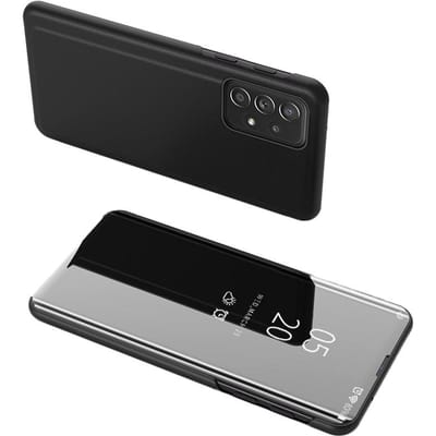Hurtel Clear View Case Flip Cover for Samsung Galaxy A73 Black