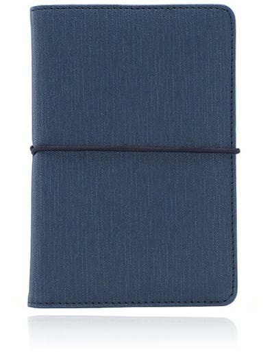 Paspoort Cover met elastiek - PU Leer Donker Blauw