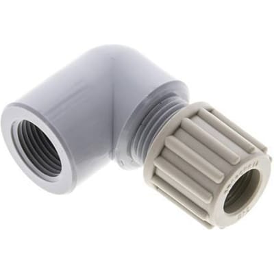 12x10mm & G3/8'' PA L-Vorm Knelfitting Binnendraad 10bar