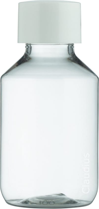Lege Plastic Fles 100 ml PET transparant - met witte dop - set van 10 stuks - Navulbaar - Leeg