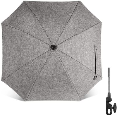 SnelShoppen - Winload Parasol Buggy, F3 Universale Parasol voor Kinderwagen, UV-Bescherming 50+, 70 cm Diameter, Voor Ronde en Ovale Buizen, Babywagen