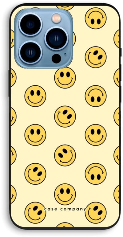 Case Company® - Hoesje geschikt voor iPhone 13 Pro hoesje - Smiley N°2 - Biologisch Afbreekbaar Telefoonhoesje - Bescherming alle Kanten en Schermrand