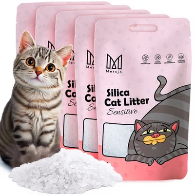 Mersjo Sensitive - Silicagel Kattenbakvulling - 5x3,8L - Hypoallergeen