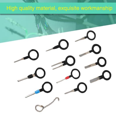 Outil de Démontage de Bornes de Connecteur de Faisceau de Câbles de Voiture Pince d'Extraction de Bornes Ensemble d'Outils d'Extraction d'Aiguille Arrière pour Broches à Sertir de Connecteur blue