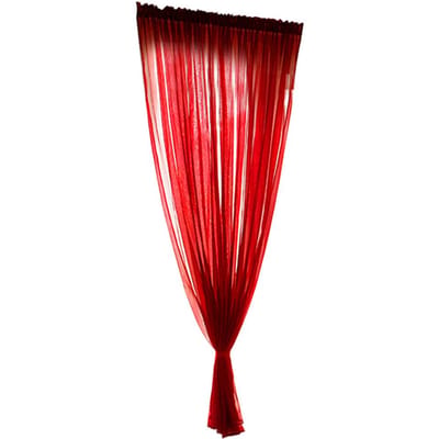 Style Simple Polyester Fenêtre Voile Tulle Rideau Panneaux Transparents Décor Chambre Salon Rouge 1x2m red