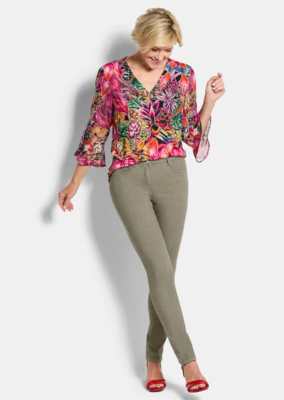Goldner Jeansbroek Lange vrijetijdsbroek BELLA met vormgevende tailleband