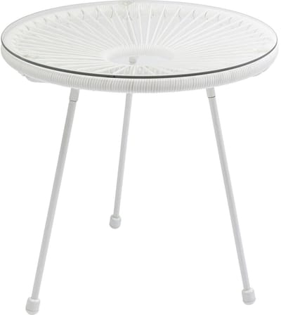 Tuin Bijzettafel Acapulco Mono wit Kare Design