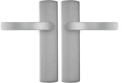 AXA Deurbeslag set Binnendeur - Curve Klik Blok - Deurkruk Aluminium - Deurklink met schild