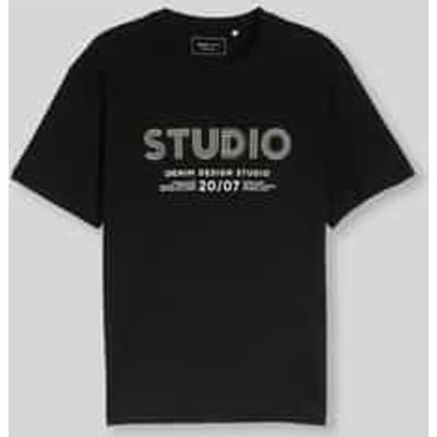 Tom Tailor Denim - Relaxed fit T-shirt met print - Maat XL - Black
