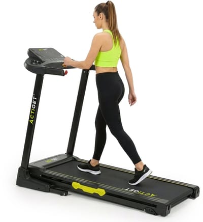 Actiget® Loopband - 1-16 KM/U - Inklapbaar - Fitshow APP - Met ingebouwde Speaker ( Bluetooth ) - Afstandsbediening - Telefoonhouder - Smeerolie - 164 x 56,5 - 1,5 PK Motor