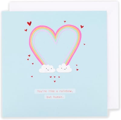 Romantische Valentijnskaart voor Partner of Geliefde in Regenboogstijl