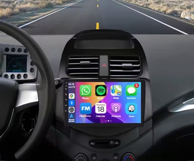 Autoradio 2/32GB met Carplay en Android auto | Geschikt voor Chevrolet Spark / Daewoo Matiz / Beat / Creative 2009-2015 | Radio scherm met Navigatie | 2009 2010 2011 2012 2013 2014 2015 / Mat zwart