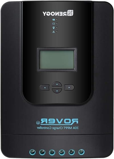 MPPT Laadregelaar - Zonnepaneel Regulator - Batterij Opladen - Hoge Tracking Efficiëntie - 30A 12V/24V - Zwart