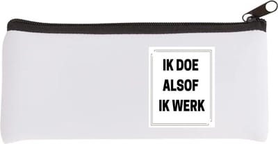Akyol - ik doe alsof ik werk Etui - Werk - collega's - collega's - werknemers - verjaardag - afscheidscadeau - geschenk - leuke cadeau - kado - 20 bij 9 cm