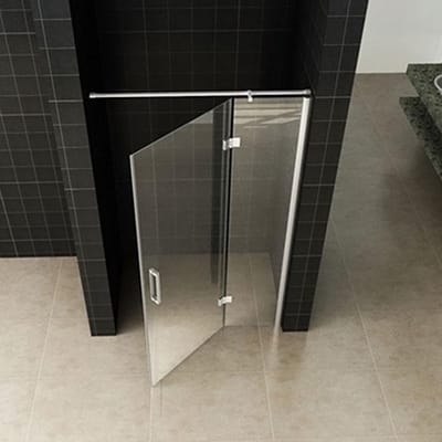 Wiesbaden Vaz nisdeur met vast deel 900 x 2000 x 8 mm nano helder glas/chroom