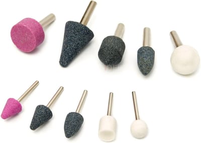 HBM Slijpstenen set 1/4 en 1/8 inch voor pneumatische slijper