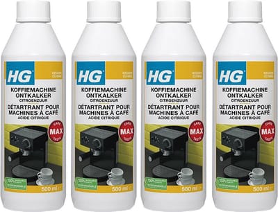 HG koffiemachine ontkalker citroenzuur - 4 stuks + gratis KD spons