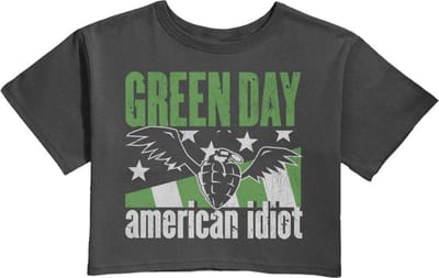 Green Day - American Idiot Wings Crop top - S - Zwart