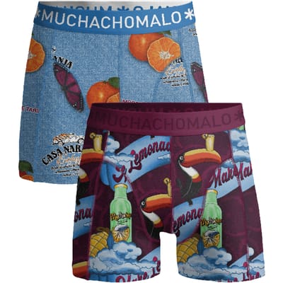 Muchachomalo Boxershort Heren – 2 Pack – 95% Katoen – Heren Ondergoed – Kleding – Stevig Ondergoed – Onderbroeken Heren