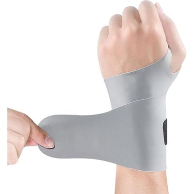 Verstelbare Ultra Dunne Polsband voor Pijnverlichting Ondersteuning Sportschool Oefening Artritis Tendinitis Carpaal Tunnel Ademend Comfort beige