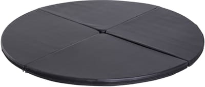 HOMCOM-Tanzstangenmatte-Kunststoff-Ø 150 x 5H cm-Schwarz