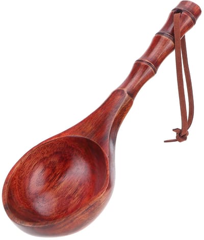 Dailygoods- Pollepel Veilig en Stevig - Houten Keukengerei - Multifunctioneel - Soepserveren - Draagbaar en Stijlvol - Natuurlijk en Milieuvriendelijk - Houten Lepel