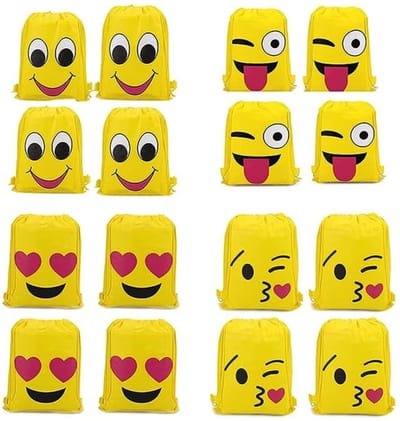 Allecto - Tassen met Trekkoord - Emoji Rugzakken - voor Sport en
