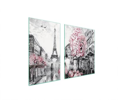 TMK ArtDeko - Glassnijplank - 100x52 cm - Paryż - Veelkleurig