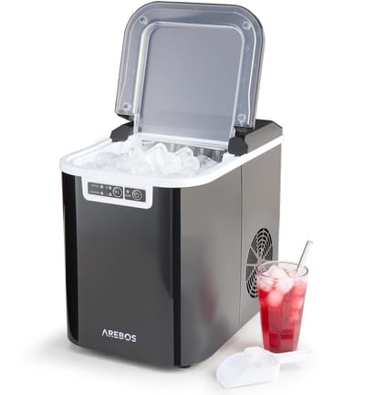 AREBOS Ijsblokjesmachine - Ijsmachine - 2,2 L - 12kg in 24h - Zwart